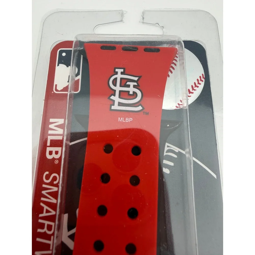 MLB St Louis Cardinals Apple Watch Band 38/40mm Red Silicone Sport Strap B193